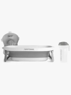 Twistshake Badekar inkl. Badestøtte & Skyllekande, Pastel Grey