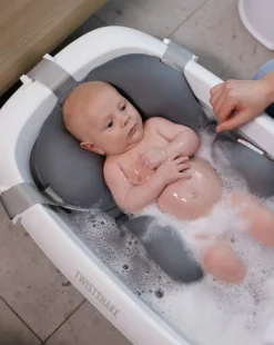 Twistshake Badekar med Pude, Pastel Grey