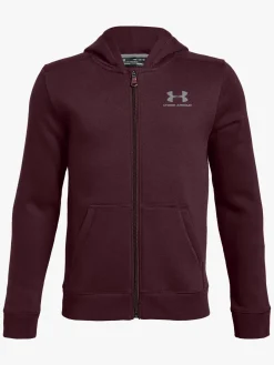 Under Armour Fleece FZ Hættetrøje, Red