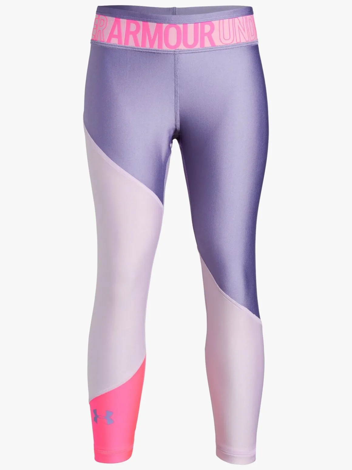 Under Armour HG Color Block Ankle Crop Legging, Purple Ace