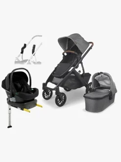 UPPAbaby VISTA V2 Duovogn inkl. Beemoo Route i-Size Autostol Baby & ISOFIX Base, Greyson Black/Black Stone