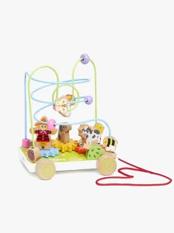 VIGA Træklegetøj med Kuglebane og Drejehjul