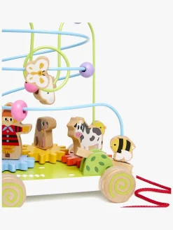 VIGA Træklegetøj med Kuglebane og Drejehjul