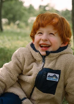 Viking Playtime Vendbar Dynejakke/fleecetrøje, Navy