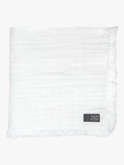 Vinter & Bloom Feather Tæppe/ Stofble i Musselin EKO, Bright White