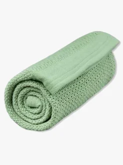Vinter & Bloom Soft Grid Hæklet Babytæppe, Dew Green