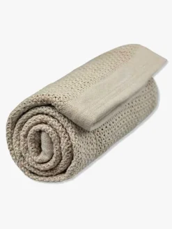 Vinter & Bloom Soft Grid Hæklet Babytæppe, Pebble Greige