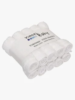 Virgel Vaskeklud Bambus 10-Pak, Hvid