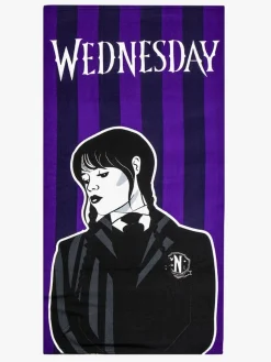 Wednesday Mikrofiber Håndklæde, Lilla/Sort