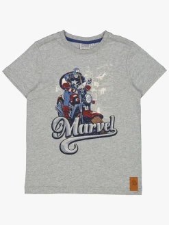 Wheat Captain America T-Shirt, Melange Grey