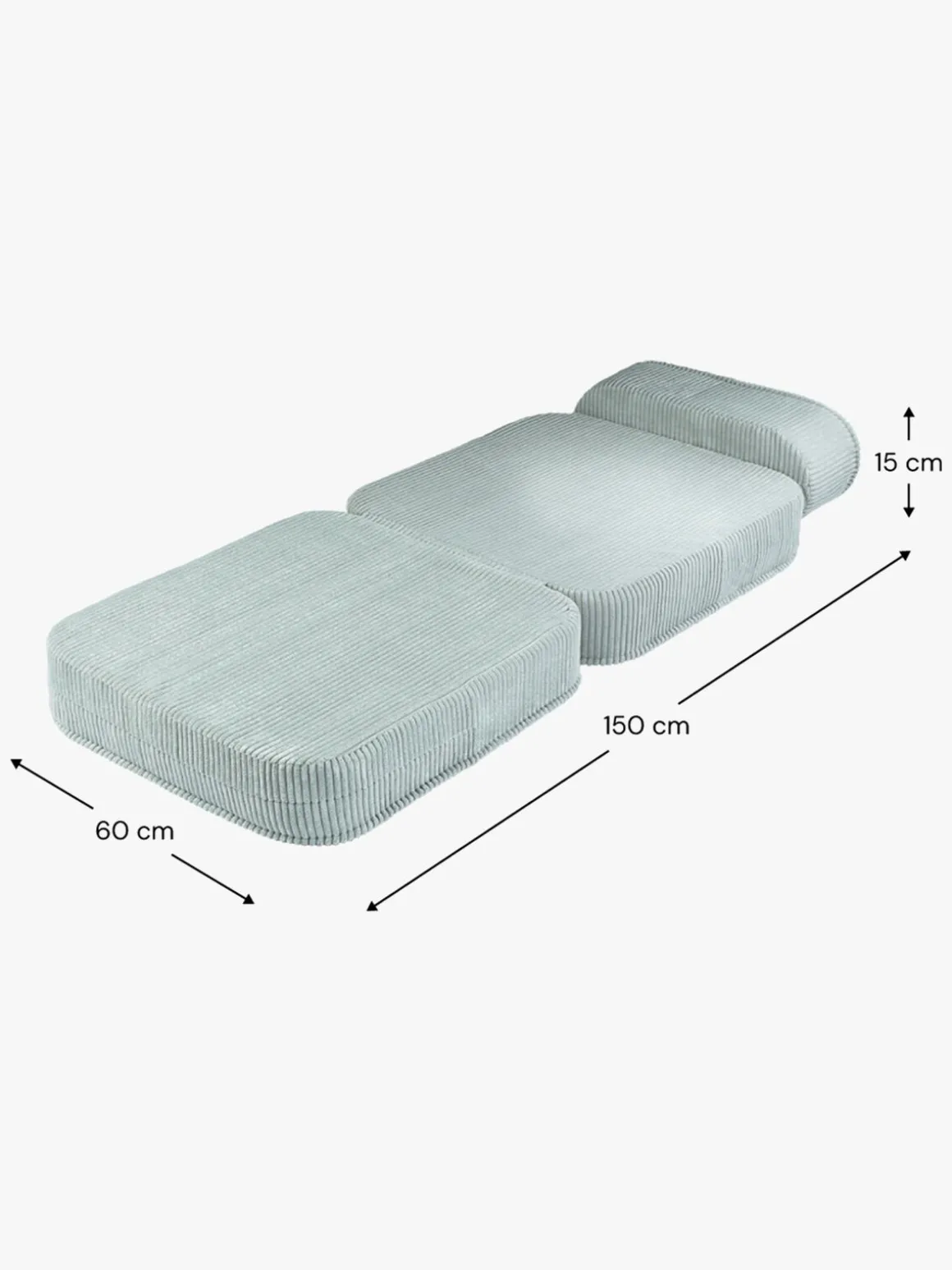 Wigiwama Flip Foldbar Stol 150x60 cm, Peppermint Green