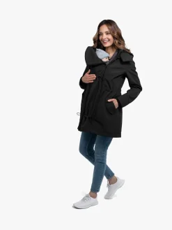 Wombat Softshell Graviditets- og Bærejakke, Sort