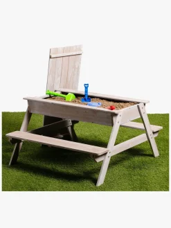 Woodlii Picnicbord med Sandkasse + Låg, Hvid