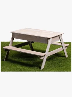 Woodlii Picnicbord med Sandkasse + Låg, Hvid